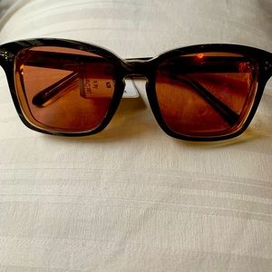 Linda Farrow Acetate Mirrored Oversized Sunglasses